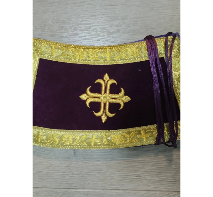 Embroidered Slavic/Greek deacon's double orar - Protodeacon's orarion