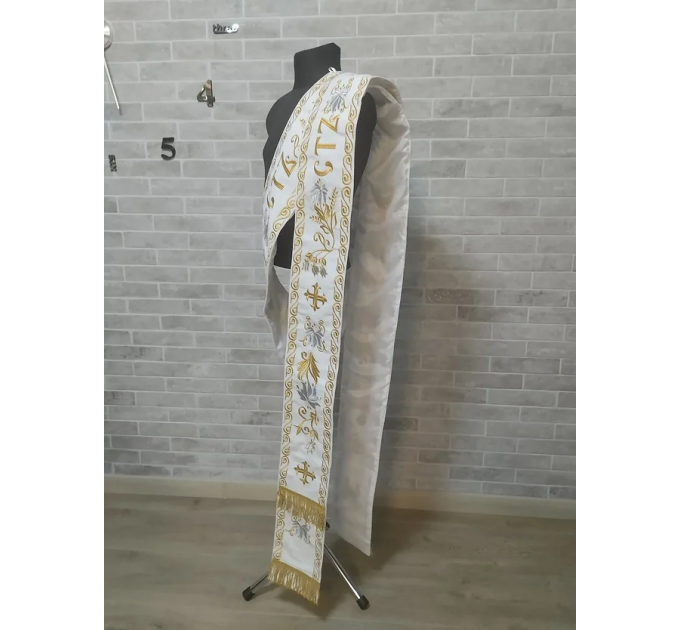 Slavic deacon double orar - Protodeacon's orarion - Orthodox priest costume