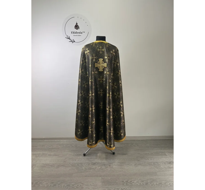 Black vestment for priest in brocade - Orthodox liturgical vestment Greek style