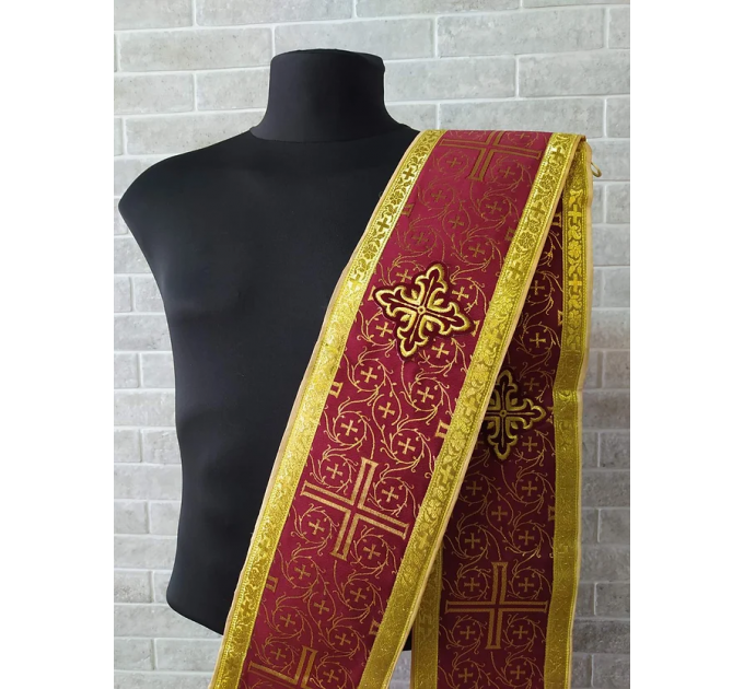 Deacon's / Protodeacon's orarion - Orthodox orarion - Double single orar brocade