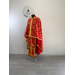 Priest vestment in red church brocade - Liturgical clothes for priest- Phelon