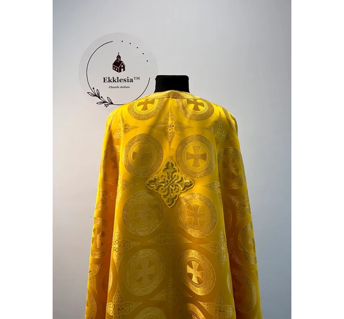 Priest vestment in red church brocade - Liturgical clothes for priest- Phelon