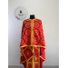 Priest vestment in red church brocade - Liturgical clothes for priest- Phelon