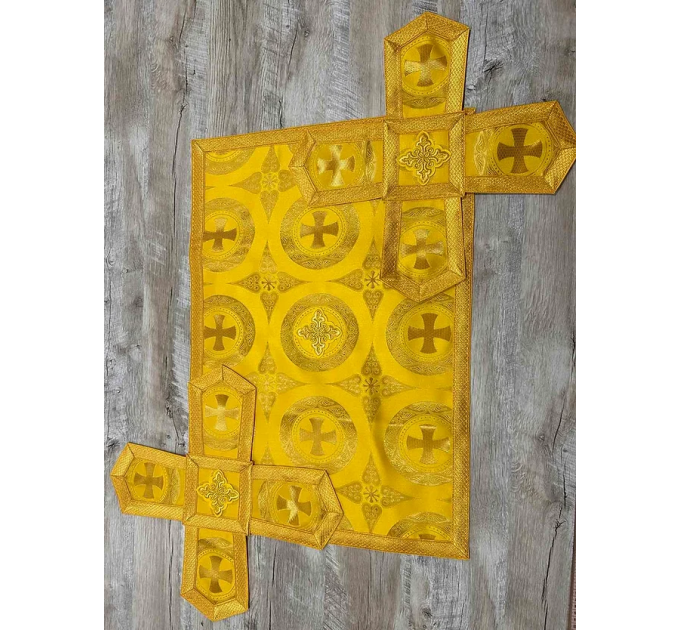 Priest vestment in red church brocade - Liturgical clothes for priest- Phelon