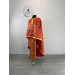 Orthodox vestment in red brocade - Liturgical church clothes for priest - Phelon
