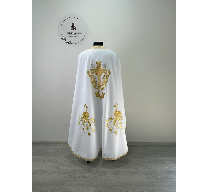Greek style embroidered vestment - Liturgical priest cloth - Embroidered phelon