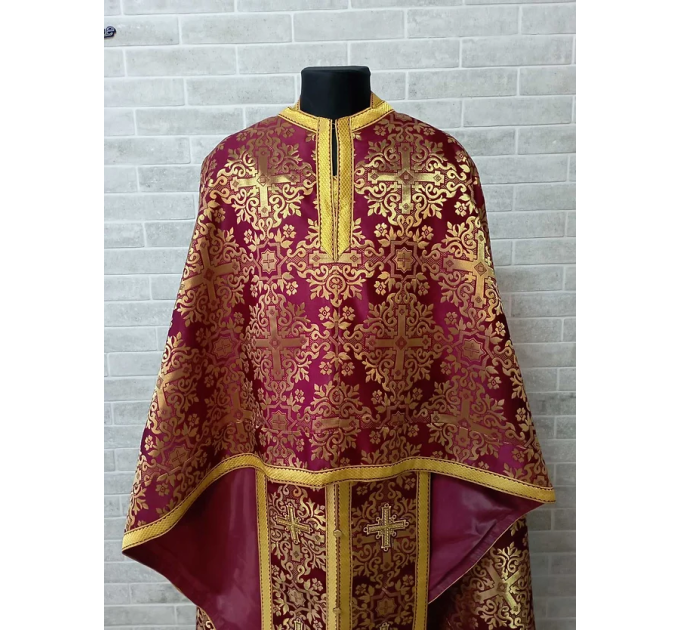 Greek style vestment in brocade - Priest liturgical vestment for orthodox prie