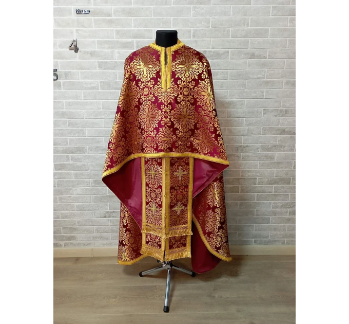 Greek style vestment in brocade - Priest liturgical vestment for orthodox prie