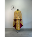 Priest vestment in gold church brocade - Liturgical clothes for priest - Phelon