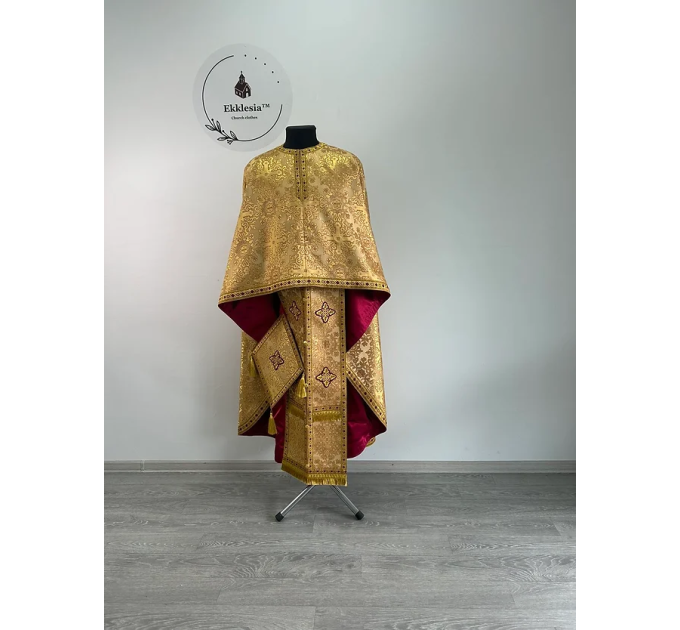 Greek style vestment in brocade - Priest liturgical vestment for orthodox prie