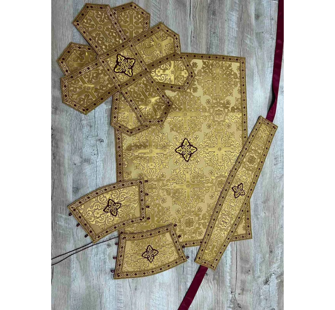 Greek style vestment in brocade - Priest liturgical vestment for orthodox prie