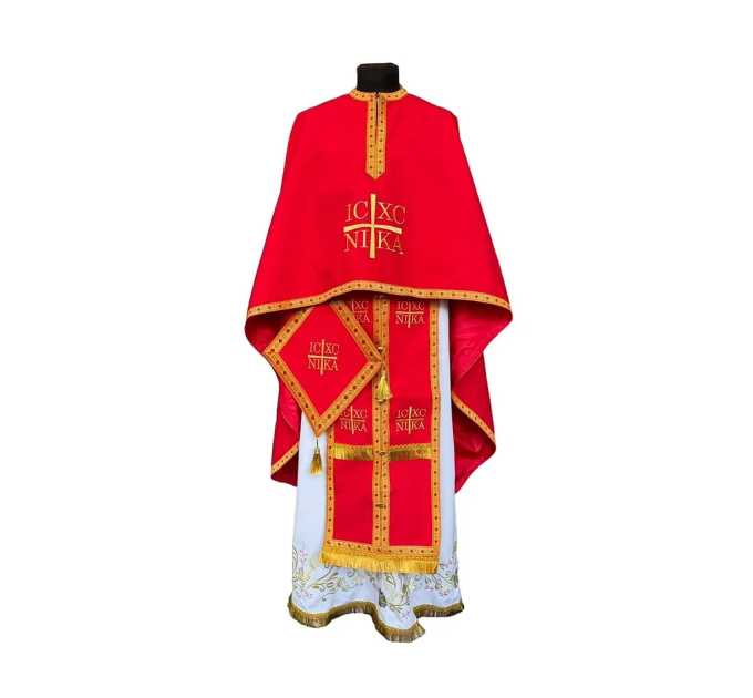 Orthodox embroidered priests's vestment - Priest robe - Liturgical vestment set