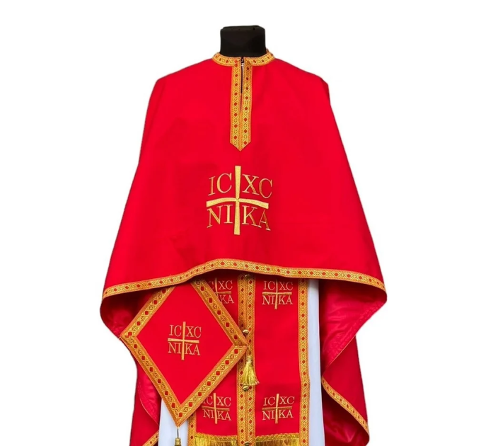 Orthodox embroidered priests's vestment - Priest robe - Liturgical vestment set