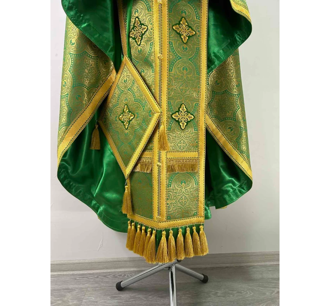 Priest vestment in church brocade - Liturgical clothes for priest - Phelonion