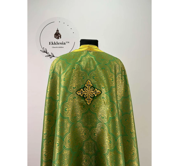 Priest vestment in church brocade - Liturgical clothes for priest - Phelonion