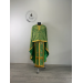 Priest vestment in green church brocade - Liturgical clothes for priest - Phelon