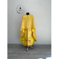 Yellow Greek-style liturgical vestment made of brocade - Priest vestments