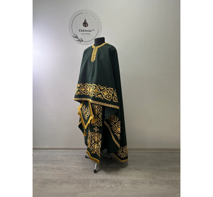 Greek style embroidered vestment - Liturgical priest clothes - Priest vestment