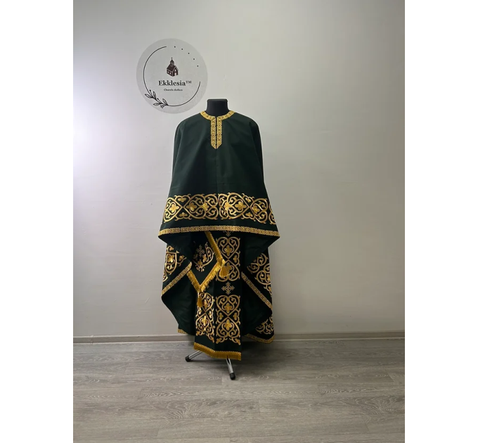 Greek style embroidered vestment - Liturgical priest clothes - Priest vestment