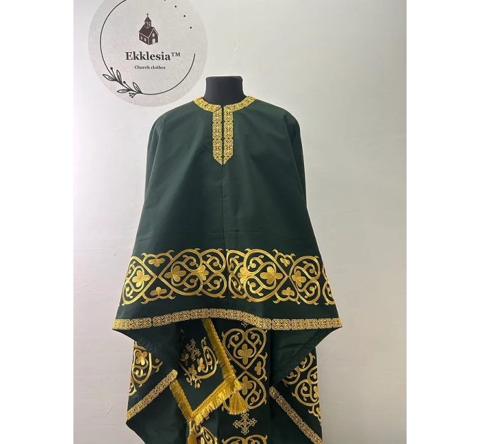 Greek style embroidered vestment - Liturgical priest clothes - Priest vestment