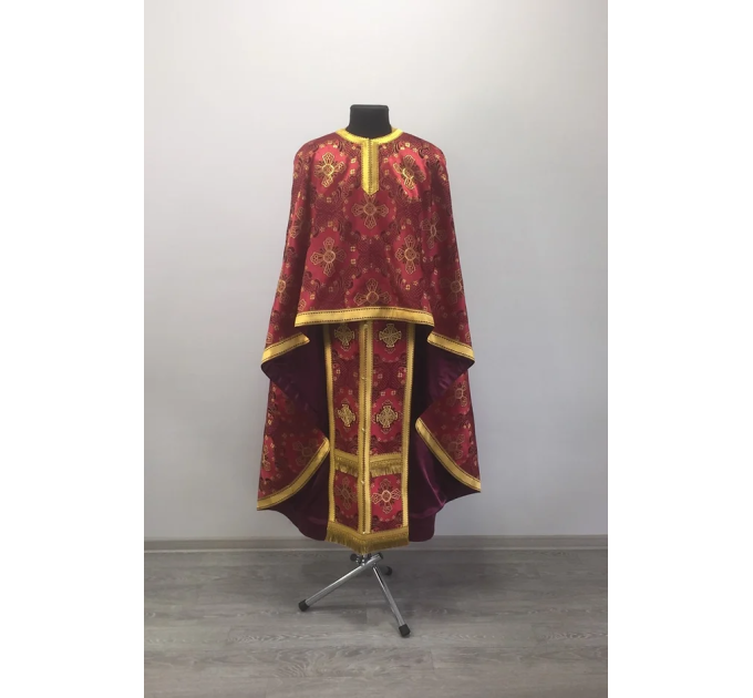 Priest vestment in rich church brocade - Liturgical clothes for orthodox priest