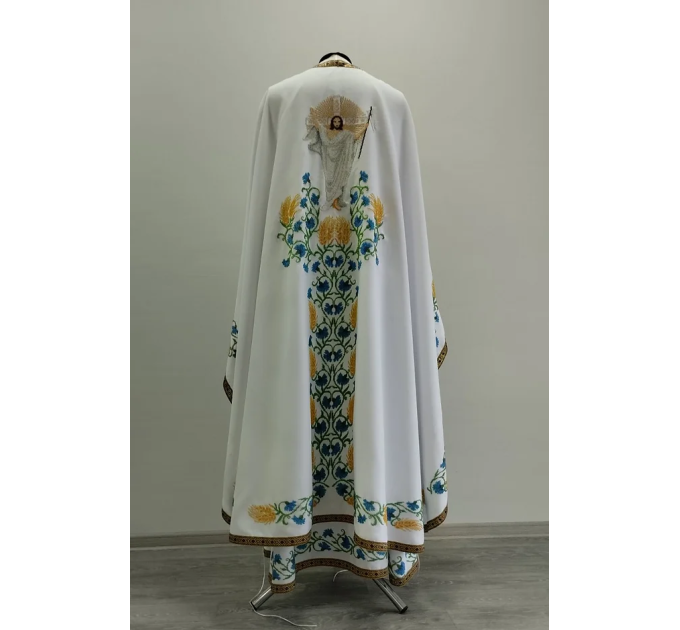Handmade beads embroidered priest vestment in Greek style - Orthodox vestment