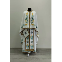 Handmade beads embroidered priest vestment in Greek style - Orthodox vestment