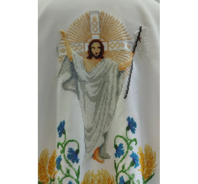 Handmade beads embroidered priest vestment in Greek style - Orthodox vestment