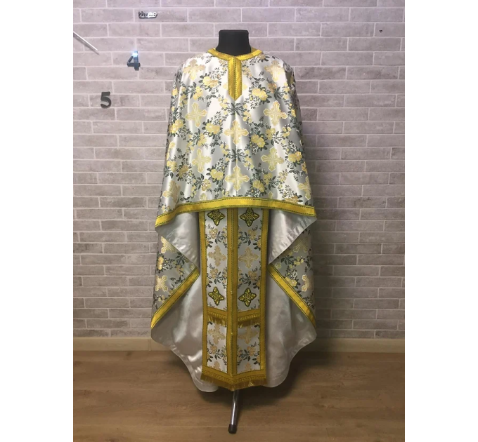 Greek vestment in rose brocade - Priest vestment - Clothes for priests