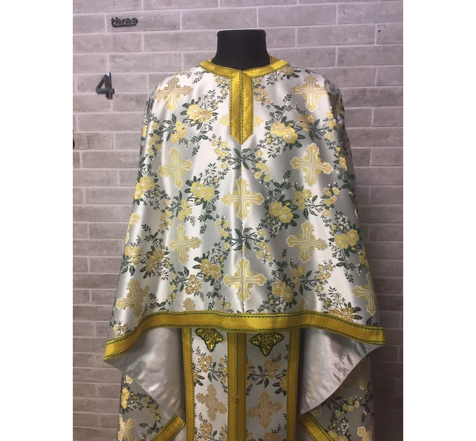 Greek vestment in rose brocade - Priest vestment - Clothes for priests