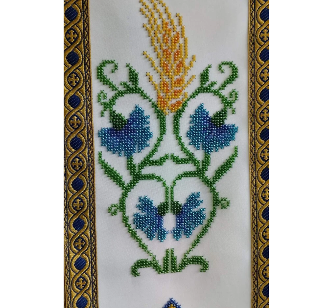 Handmade beads embroidered priest vestment in Greek style - Orthodox vestment