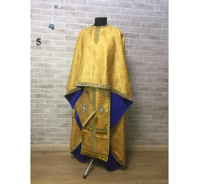 Priest vestment set in brocade - Greek-style vestment - Orthodox vestments
