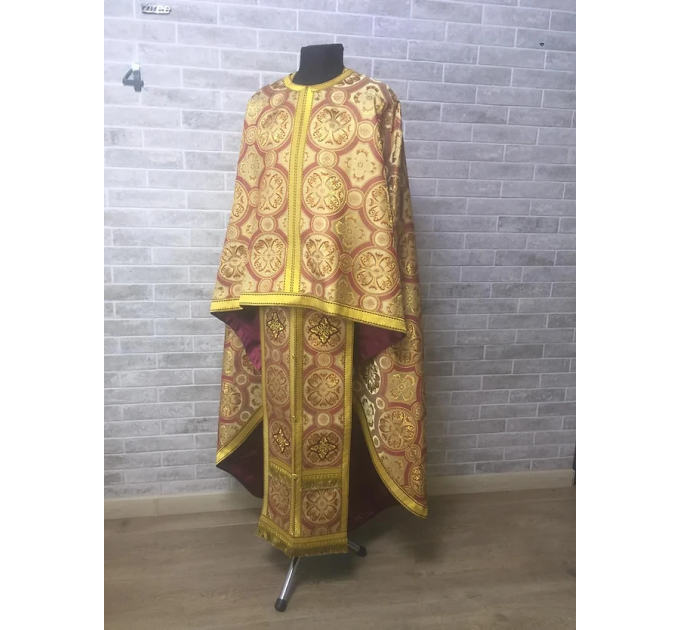 Priest vestment in church brocade - Liturgical clothes for orthodox priests