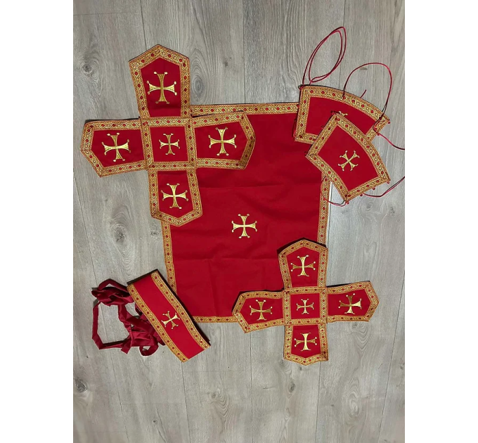 Minimal style embroidered vestment - Greek style vestment in gabardine