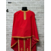Minimal style embroidered vestment - Greek style vestment in gabardine