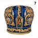 Navy blue mitra for orthodox bishop