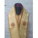 Bishop's Communion set in nonmetallic brocade - Bishop Stole and cuffs in brocade - Bishop set - Small omophorion - Epitrakhilion and cuffs