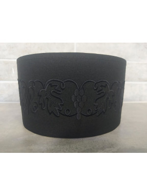 Greek style Skufia - Greek Skufia Calotte Black in Velvet - biretta - cap - coif