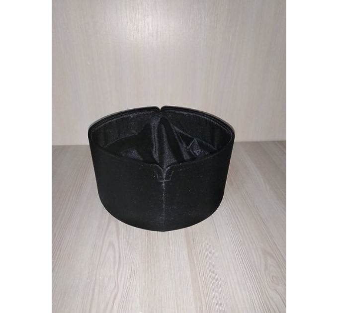 Folding Skufia - Portable Skufia - Black hat - Calotte - biretta - cap - coif