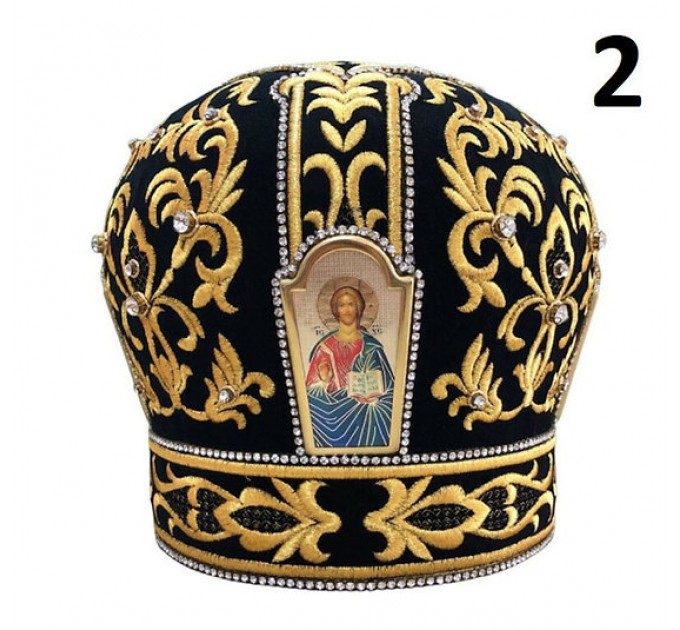 Black mitra for orthodox bishop