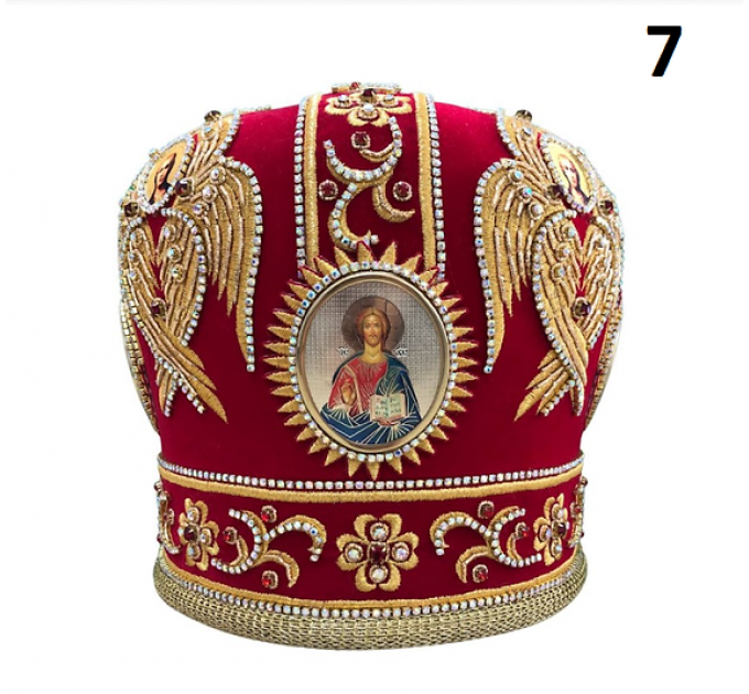 Red mitra for orthodox bishop