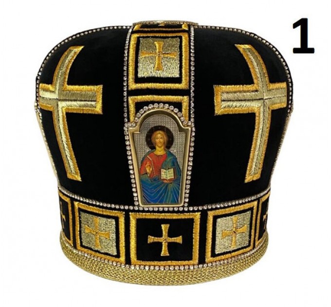 Black mitra for orthodox bishop