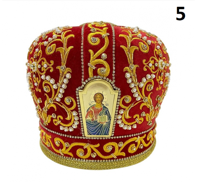 Red mitra for orthodox bishop