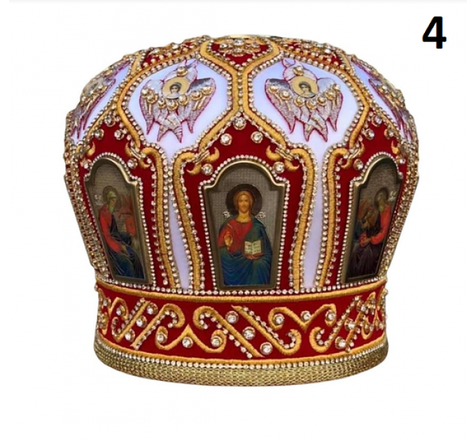 Red mitra for orthodox bishop