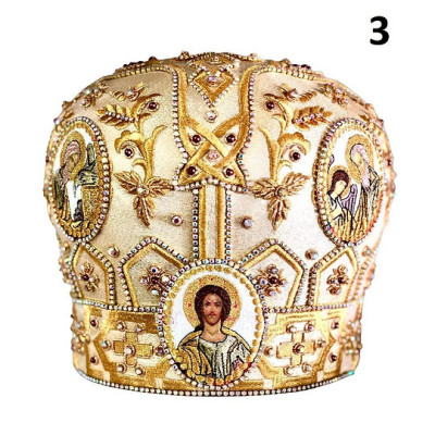 Gold Mitra - Сrown - Mitre - Miter - Archbishop's mithra - Mithras - Orthodox bishop's mitra