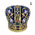 Navy blue mitra for orthodox bishop