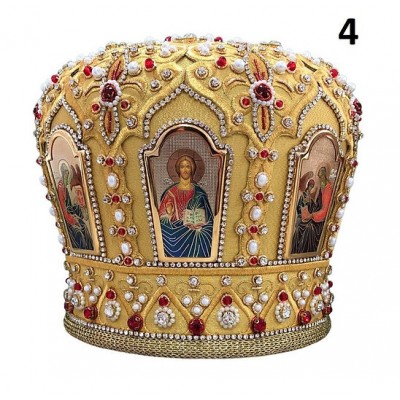 Gold Mitra - Сrown - Mitre - Miter - Archbishop's mithra - Mithras - Orthodox bishop's mitra