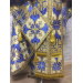 Blue Greek style vestments set in metallic brocade - Orthodox vestments - Priest