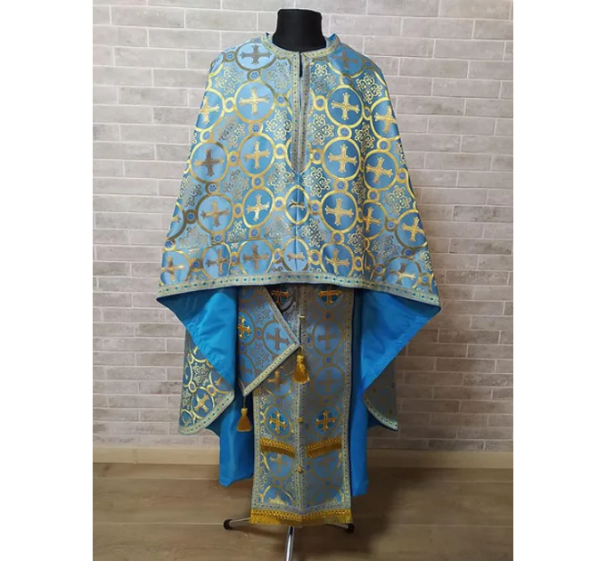 Brocade priest vestment set - Greek-style vestment - Orthodox vestments