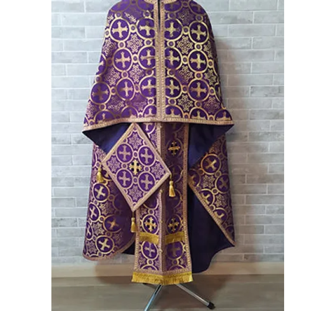 Brocade priest vestment set - Greek-style vestment - Orthodox vestments